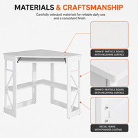Plateau de clavier escamotable d'angle à double étagère, structure en X, OEM ODM, pour bureau à domicile, poste de travail, bureau d'ordinateur d'angle