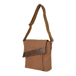 Sac messager en toile avec bandoulière, fermeture éclair, style vintage durable, unisexe, capacité 1L, couleur unie, pour affaires et voyages - Product Image 4