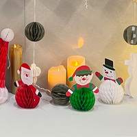 Set de Decoración Navideña con Papel de Seda con Diseño de Duende, 7 Pulgadas de Alto, Impresión Offset, CE-8P063, para Regalos de Fiesta