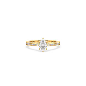 Anillo de compromiso solitario de diamante cultivado en laboratorio HPHT CVD personalizado REYES para mujer, certificado IGI, joyería de oro sólido de 14K - Product Image 2