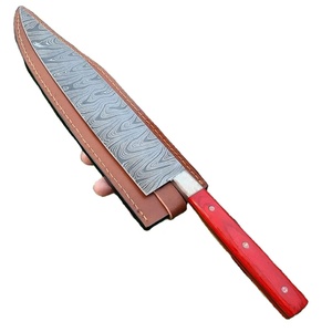 Couteau de chef personnalisé Jexmoo, fait main, en acier Damas, avec lame de 8 pouces, manche élégant, étui en cuir - Cadeau pour chef - Product Image 1