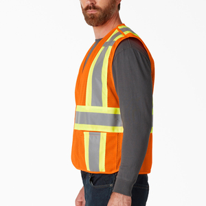 Chaleco de Seguridad Multifuncional con 4 Bolsillos y Logotipo Personalizado, Amarillo y Negro, para Trabajo en Exteriores, Reflectante, ANSI/EN ISO, Venta al Por Mayor - Product Image 3