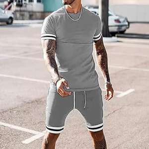 Custom Men <b>Set</b> Manufacturer 2 Piece Cotton T Shirt Cargo Shorts Summer OEM Bulk Private Label - Product Image 5
