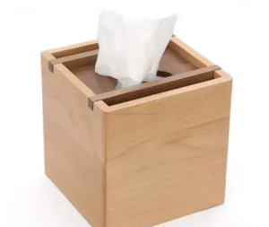 Boîte à mouchoirs de style nouveau en bois pour table basse, boîte de rangement pour serviettes en papier pour hôtel - Product Image 4