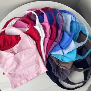 Conjunto de yoga sin costuras con efecto fruncido para mujer, ropa deportiva, shorts de gimnasio, sujetador deportivo con tiras, conjunto de 2 piezas, ropa de entrenamiento halter, fitness - Product Image 3