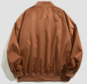 Custom <b>Men's</b> Black Bomber <b>Jacket</b> with Embroidery Logo, Lightweight Zip Up <b>Flight</b> <b>Jacket</b>, Casual Streetwear Windbreaker Wholesale - Product Image 4
