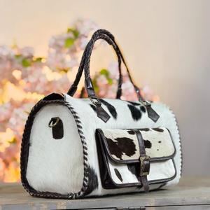 Bolso de Mano de Cuero Vacuno de Lujo con Asas Trenzadas y Correa Cruzada, Cierre de Cremallera Resistente - Product Image 3