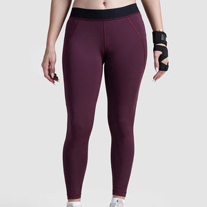Eco-Friendly Anti-Bacterial Quick Dry Breathable Casual Knitted Yoga <b>Leggings</b> Solid <b>Pattern</b> Sports <b>Leggings</b> - Product Image 1