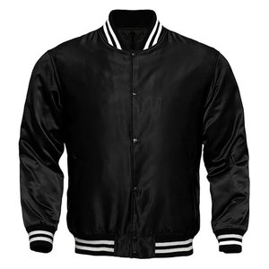 Mens Varsity <b>Jacket</b> Satin Polyester Retro Zip Casual Bomber <b>Jacket</b> <b>Lightweight</b> Streetwear Athletic Style Classic Letterman - Product Image 3