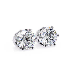 7mm Round Cut Moissanite Stud <b>Earrings</b> D Color VVS1 Solitaire Moissanite Diamond <b>Earrings</b> 10K Solid Gold Classic Jewelry - Product Image 4