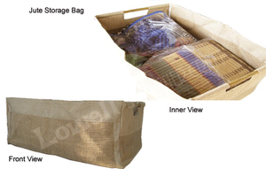 Sac de rangement pour linge en jute, panier à linge en jute, panier de rangement en jute naturel, panier à linge écologique - Product Image 4