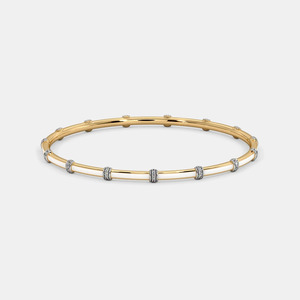 Bezel Ring Diamond Gold <b>Bangle</b> <b>Bracelet</b> - Product Image 3