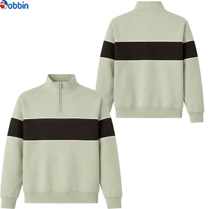Sudadera Personalizada de Alta Calidad con Cierre de 1/4, Diseño Gráfico en Bloques de Color, para Golf, Informal, para Hombre, Ropa de Invierno - Product Image 3
