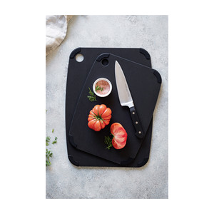 Set di taglieri neri da cucina, 3 pezzi, superficie antiscivolo per la preparazione degli alimenti - Product Image 2