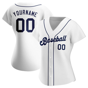 Camiseta de Béisbol Blanca y Azul Marino Personalizada, Auténtica, para Niños, con Nombre y Número Personalizados - Product Image 6