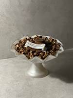 Bol décoratif de luxe pour la maison, porte-bonbons contemporain, décoration de table haut de gamme, présentoir élégant pour chocolats, bol décoratif pour desserts, luxe
