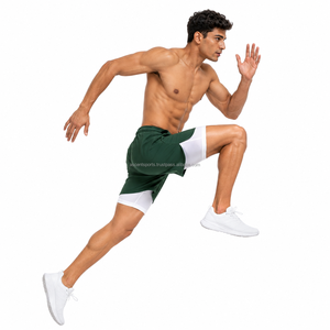 Custom Color Combination Double <b>Layer</b> Basketball Shorts Soft Microfiber Blend Seamless Inner Liner Drawstring Waistband Sports - Product Image 4