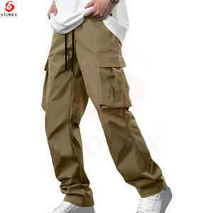 <b>Men's</b> <b>Cargo</b> Pants Premium Cotton Relaxed Fit Multi Pocket Utility <b>Trousers</b> for Casual Work Streetwear and Outdoor Activities - Product Image 2