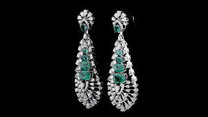 Luxury Long <b>Emerald</b> Pear Cut 14K Gold Diamond Chandelier <b>Drop</b> <b>Earrings</b> Women Bridal Statement High End Wedding Party Jewelry - Product Image 3