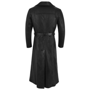 Gabardina Personalizada Inspirada en la Película BLADE, 100% Cuero Napa Suave Genuino, Color Negro, Largo Completo, Para Todas las Temporadas, Para Hombre - Product Image 3
