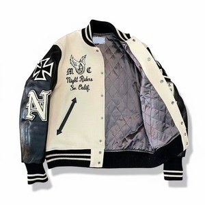 Lenova Industries Fashion Embroidered Genuine <b>Leather</b> <b>Jacket</b> LI-ELMJ-01 Custom Luxury Motorcycle Outerwear OEM ODM Factory - Product Image 1