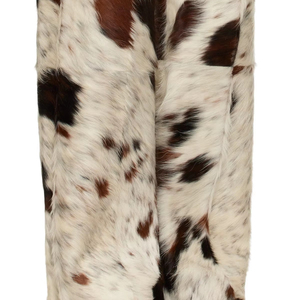 Pantalones de cuero de vaca hechos a medida con diseño de logotipo personalizado, pantalones de cuero auténtico con estampado de pelo de vaca para hombre, pantalones vaqueros de cuero. - Product Image 2