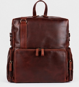 Modern Leather Unisex Backpack <b>Travel</b> <b>Laptop</b> <b>Bag</b> Large Capacity Eco-Friendly Business Casual Daypack Zipper OEM Wholesale - Product Image 1