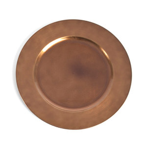 Assiette de présentation ronde moderne dorée à bord tressé, texture tissée, pour décoration de table de mariage, événement, fête ou dîner - Product Image 3