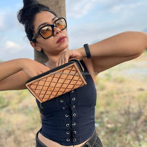 Cartera occidental de cuero con herramientas a mano para mujer, monedero Continental con cremallera, tarjetero de cuero genuino personalizado, regalos para ella - Product Image 5