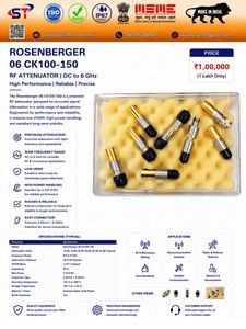 ตัวลดทอนสัญญาณ RF Rosenberger 06 CK100-150 สำหรับสัญญาณ DC ถึง 6 GHz ความแม่นยำสูง สำหรับการทดสอบ RF และไมโครเวฟ 240V เดลี - Product Image 1