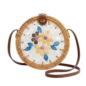 Sacs en rotin du Vietnam, sacs en rotin nacre d'été, vente en gros, usine du Vietnam, prix compétitifs, couleur personnalisable - Product Image 1