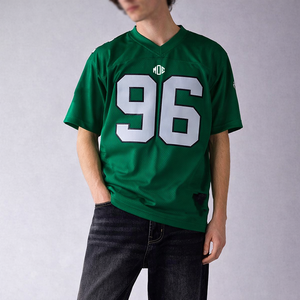 Maillot de football américain personnalisé en mesh avec impression par sublimation, T-shirt de sport surdimensionné respirant pour l'entraînement, numéro personnalisé - Product Image 2