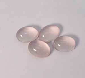 Cabujón Ovalado de Cuarzo Rosa Natural de 9x7 mm, Gema Ovalada Calibrada, Gema Suelta Calibrada, para Joyería - Product Image 3