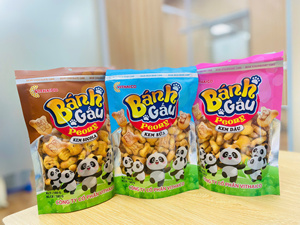 Galleta Crunchy Bear de 185g con Centro de Crema Láctea Galleta Dulce de Doble Textura, Venta al por Mayor, Fabricante Vietnamita, Caja Personalizada OEM - Product Image 1
