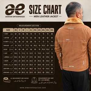 <b>Mens</b> Genuine Leather <b>Jacket</b> Turn-down Collar | Winter Waterproof Windproof Breathable Zip-Up Casual <b>Jacket</b> Fur Trim | Custom - Product Image 5