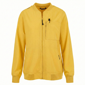 Chaqueta de uniforme médico para mujer al por mayor, chaqueta cálida para hospital, chaqueta de enfermera con cremallera frontal, abrigo bomber acanalado, ropa de trabajo para enfermeras - Product Image 6