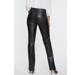 Pantalones de Cuero Sintético PU Negro Brillante para Mujer, Pantalones de Invierno a Prueba de Viento, de Cintura Alta con Botones, Ropa Exterior de Moda Urbana - Product Image 2