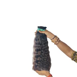 ผมต่อ100% ผมมนุษย์สำหรับต่อผมผมตรงสี vrndor สีดำตรงสไตล์คลื่น - Product Image 1