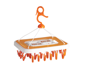 36 <b>Clip</b> Pink Rectangle Clothes Drying Rack With 30 <b>Clips</b> <b>Hook</b> Type Plastic Hanger For Laundry Room Multifunctional Durable Desig - Product Image 4