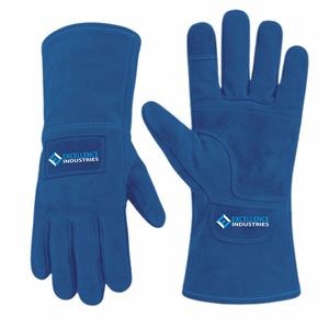 Gants de soudage en cuir durables, résistants à la chaleur, gants de sécurité pour le soudage industriel, les travaux métalliques et l'utilisation en atelier - Product Image 1