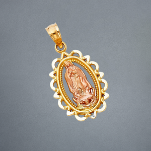 เครื่องประดับทองเหลืองขัดเงาแบบคลาสสิกจี้รูปแม่พระเคลือบสองสีสำหรับผู้ชายเครื่องประดับแฟชั่นสำหรับผู้หญิงดีไซน์ใหม่สำหรับเด็ก - Product Image 2