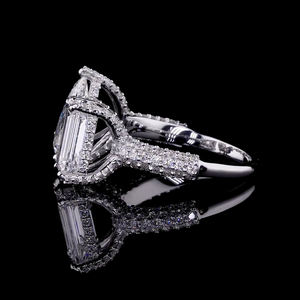 Anillo de boda de lujo de oro de 10K duradero, Color E, corte brillante de 4 quilates, VVS2, claridad, joyería fina Premium, Exportación en línea - Product Image 3