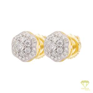 Boucles d'oreilles en forme de grappe de fleurs scintillantes, argent sterling 925, diamants cultivés en laboratoire, bijoux de luxe de créateur - Product Image 2