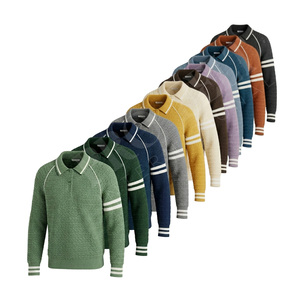 Fabricante de Ropa Personalizada, Camisetas Polo de Punto de Color Liso con Puños Acanalados, Cuello Camisero, Corte Relajado - Product Image 1