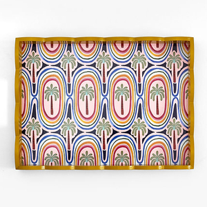 Nouveauté : Plateau de service laqué, plat décoratif haut de gamme, accessoire de table polyvalent, idée cadeau élégante - Product Image 3