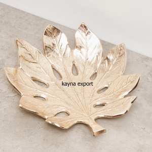 NUEVO DISEÑO FANCY DE HOJA CUENCO DECORATIVO PLATO EN FORMA DE HOJA PARA USO DE Vajilla CON ACABADO DE ORO PERSONALIZADO EN VENTA - Product Image 6