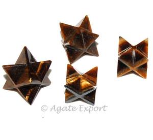 Gran curación Ojo de Tigre Merkaba estrella tallada Feng Shui ágata piedra preciosa - Product Image 6