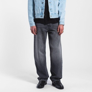 Jeans de Mezclilla para Hombre, Corte Holgado, Pierna Recta, Cintura Media, Elásticos, Transpirables, de Algodón, Estilo Punk, Vintage, Hip Hop, OEM, al por Mayor - Product Image 4