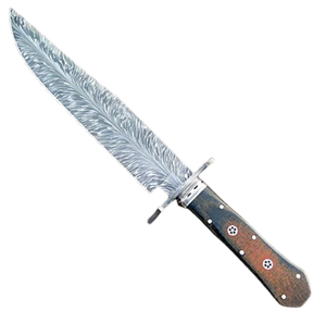 Cuchillo de Caza Premium de Acero Damasco con Hoja Fija, Hecho a Mano, Mango de Madera, Funda de Cuero, Venta al por Mayor - Product Image 3