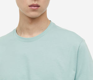 Camiseta deportiva lisa de manga corta con cuello redondo, corte ajustado para hombre, precio al por mayor, hecha a medida, para gimnasio. - Product Image 3